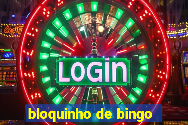 bloquinho de bingo