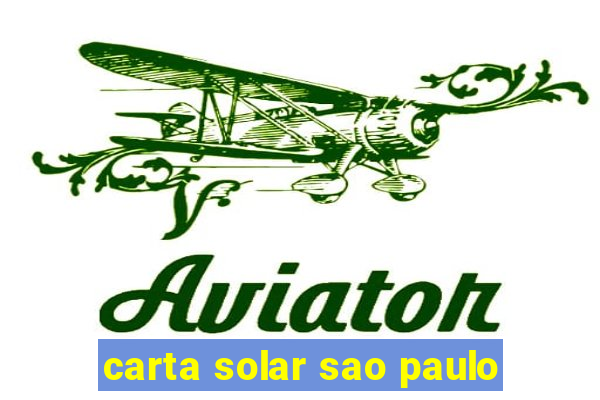 carta solar sao paulo