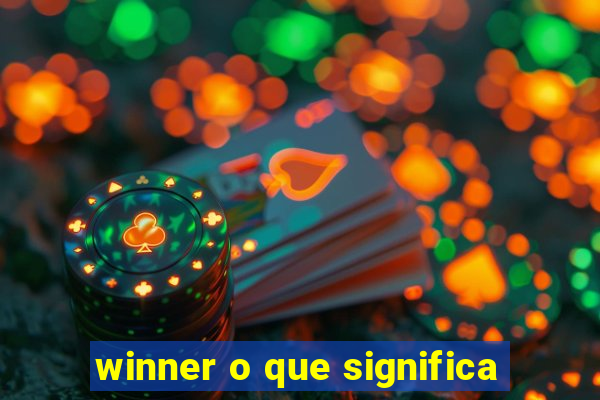 winner o que significa