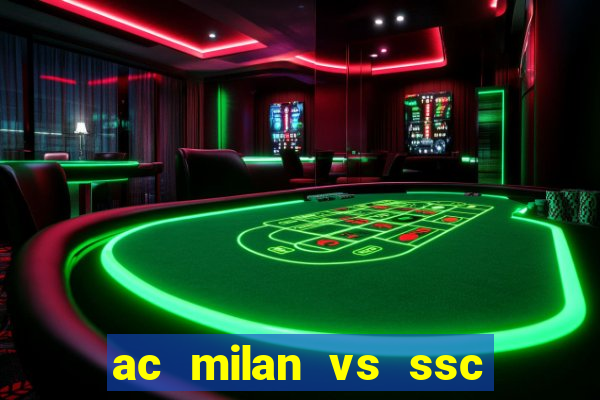 ac milan vs ssc napoli lineups