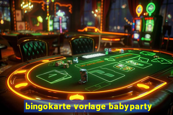 bingokarte vorlage babyparty