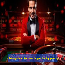 bingokarte vorlage babyparty