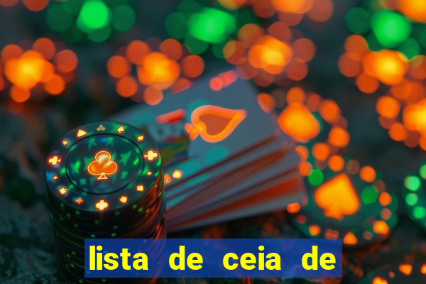 lista de ceia de natal para 20 pessoas