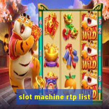 slot machine rtp list