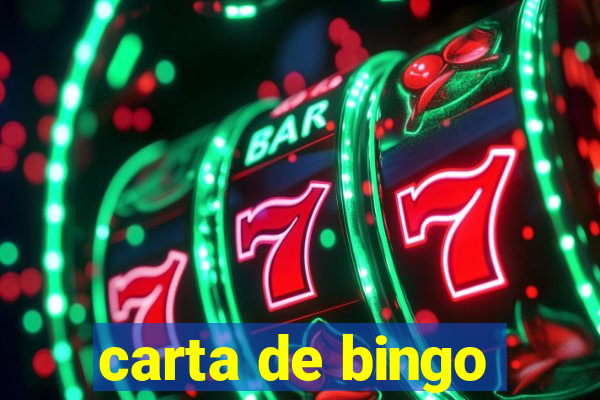 carta de bingo