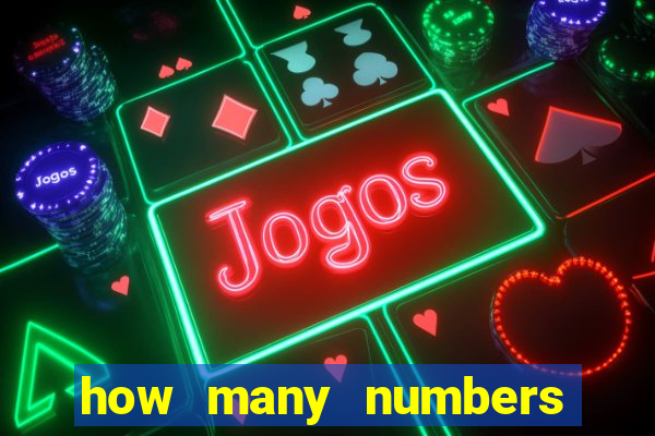 how many numbers in bingo