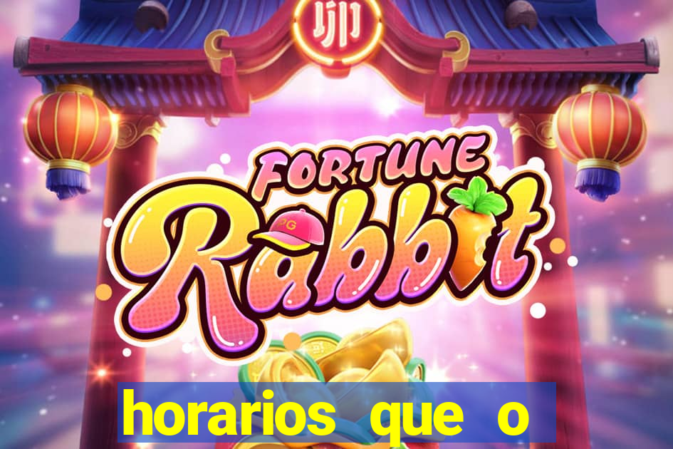 horarios que o fortune tiger paga