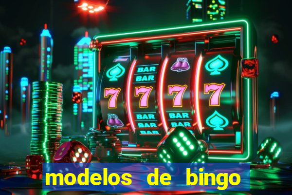 modelos de bingo para imprimir