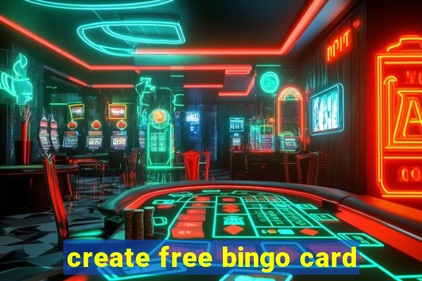 create free bingo card