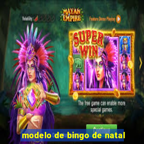 modelo de bingo de natal