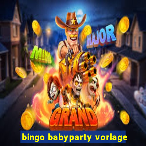 bingo babyparty vorlage