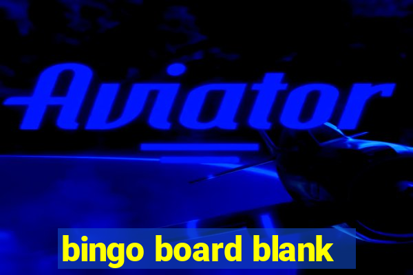 bingo board blank