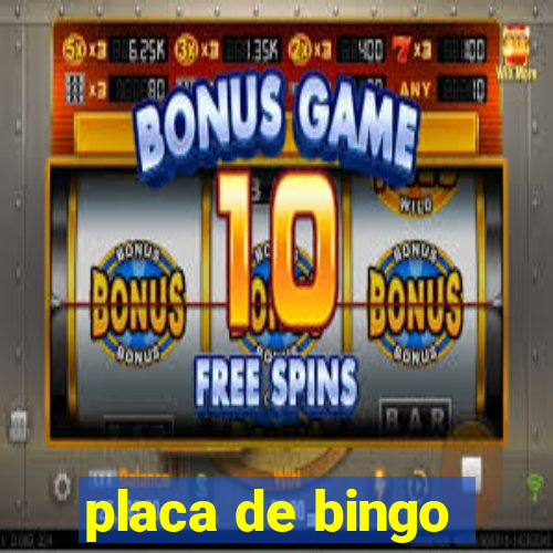 placa de bingo