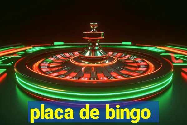 placa de bingo