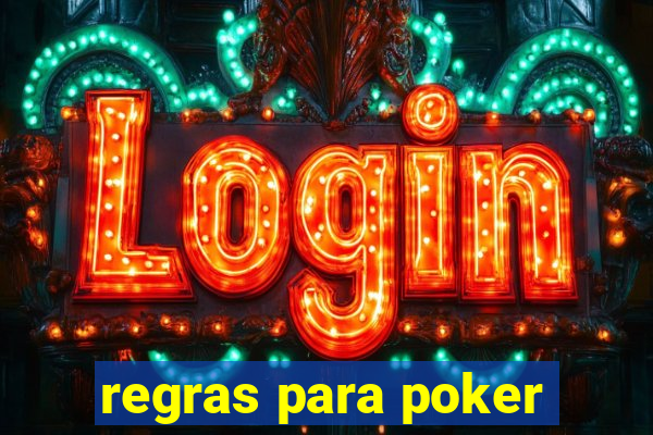 regras para poker