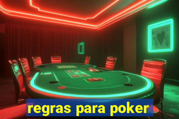 regras para poker