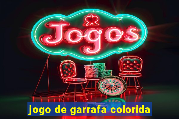 jogo de garrafa colorida