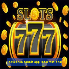 research rabbit app Informational