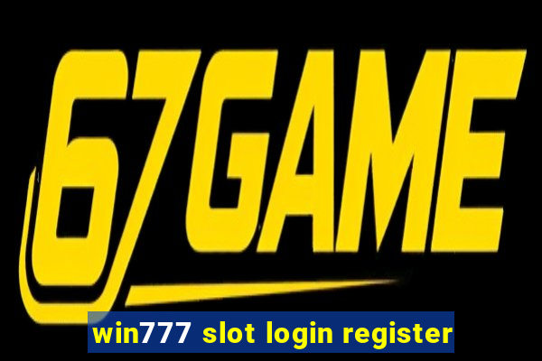 win777 slot login register