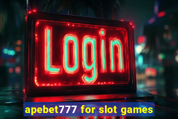 apebet777 for slot games