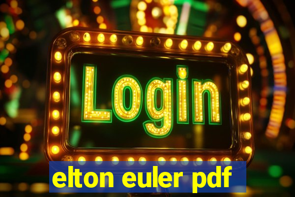 elton euler pdf