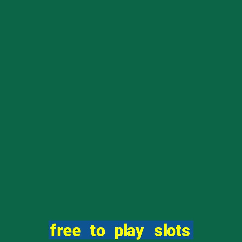 free to play slots no download