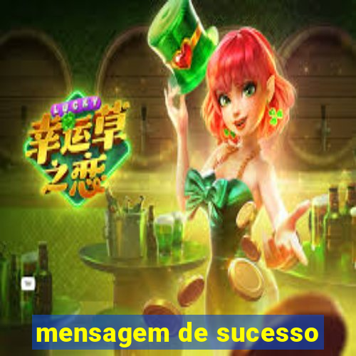 mensagem de sucesso