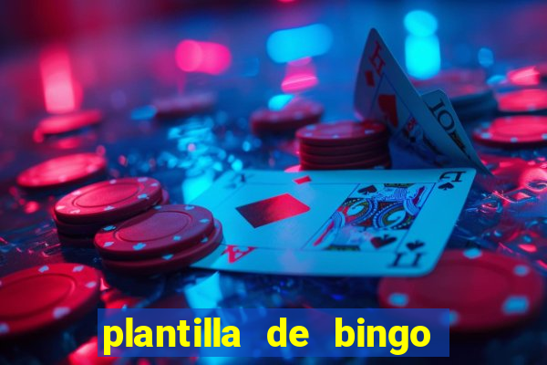 plantilla de bingo para editar