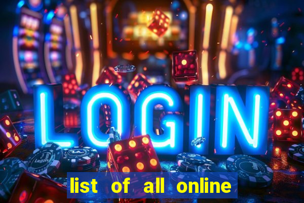 list of all online bingo sites