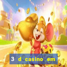 3 d casino em movimento com baralho