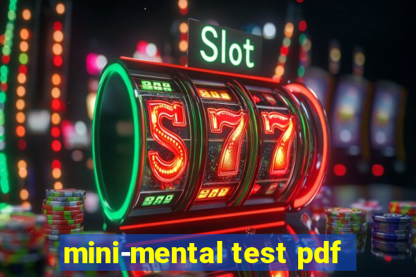 mini-mental test pdf