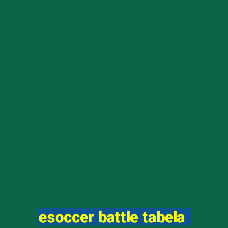 esoccer battle tabela