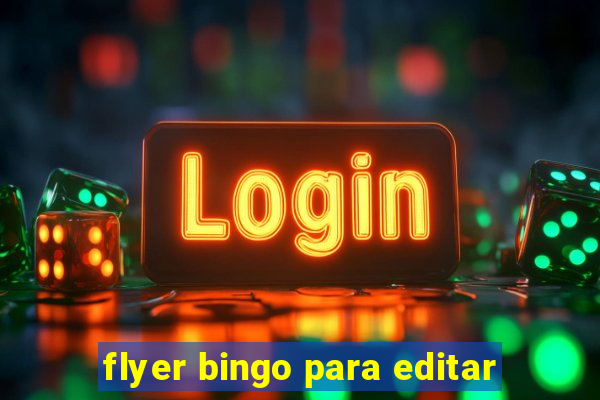 flyer bingo para editar