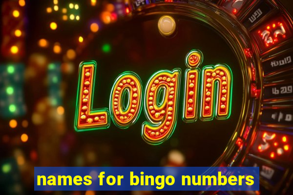 names for bingo numbers