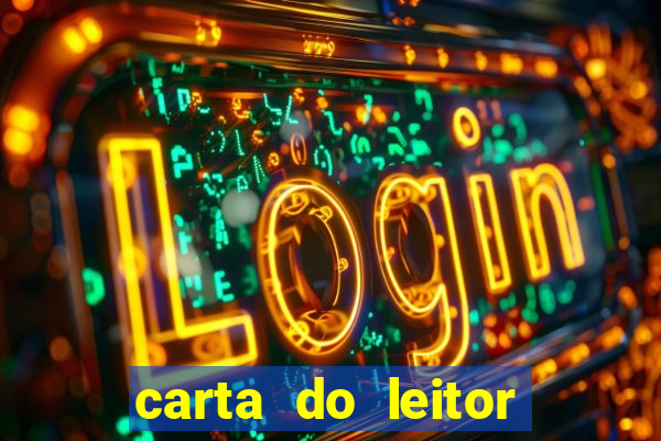 carta do leitor jornal o globo