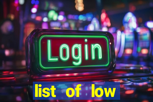 list of low variance slot machines