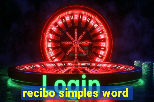 recibo simples word