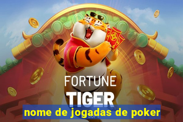 nome de jogadas de poker