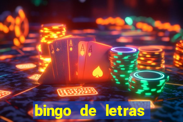 bingo de letras colorido para imprimir