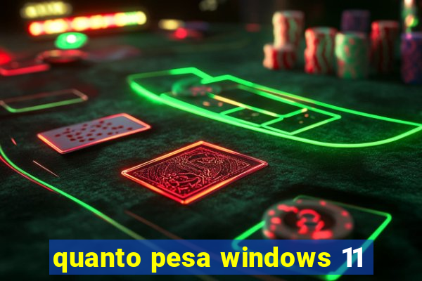 quanto pesa windows 11