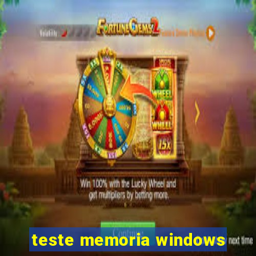 teste memoria windows