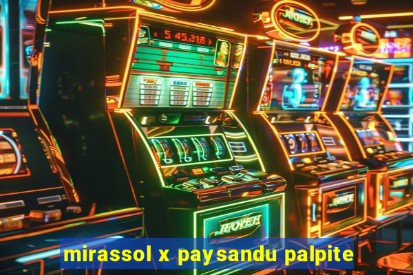 mirassol x paysandu palpite