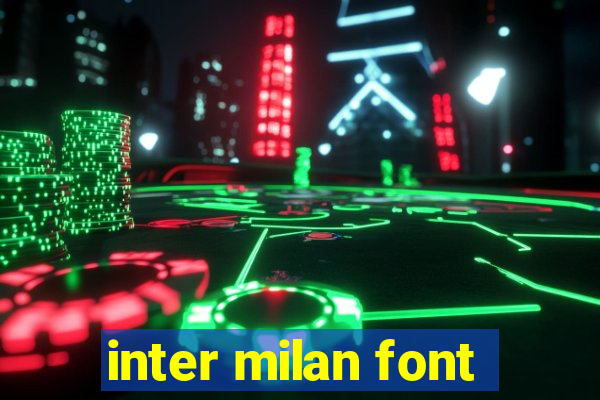 inter milan font