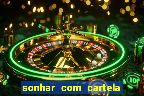 sonhar com cartela de bingo