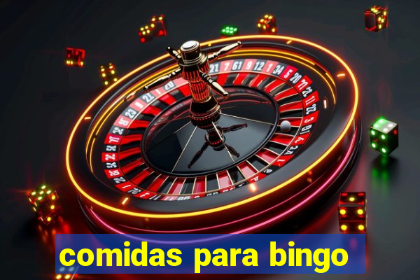 comidas para bingo