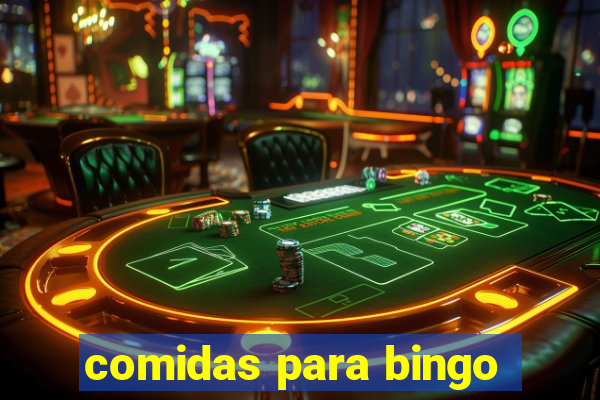 comidas para bingo