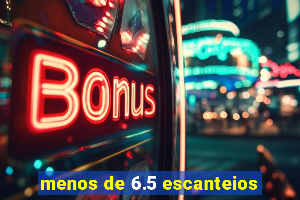 menos de 6.5 escanteios