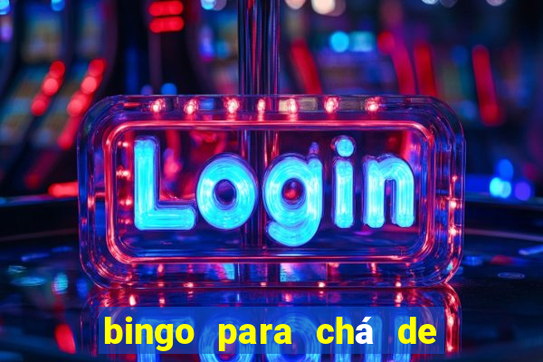 bingo para chá de bebê para imprimir grátis