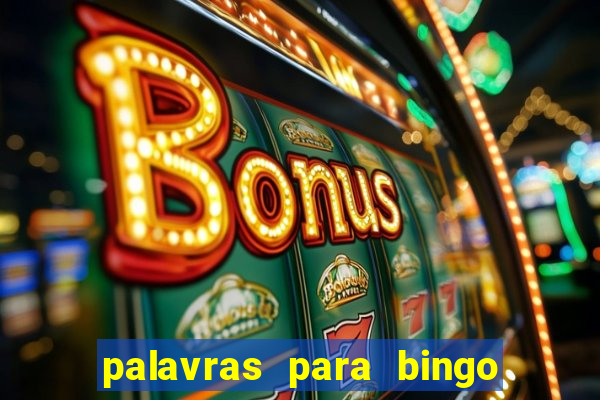 palavras para bingo cha de bebe