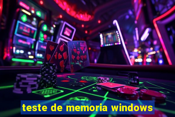 teste de memoria windows